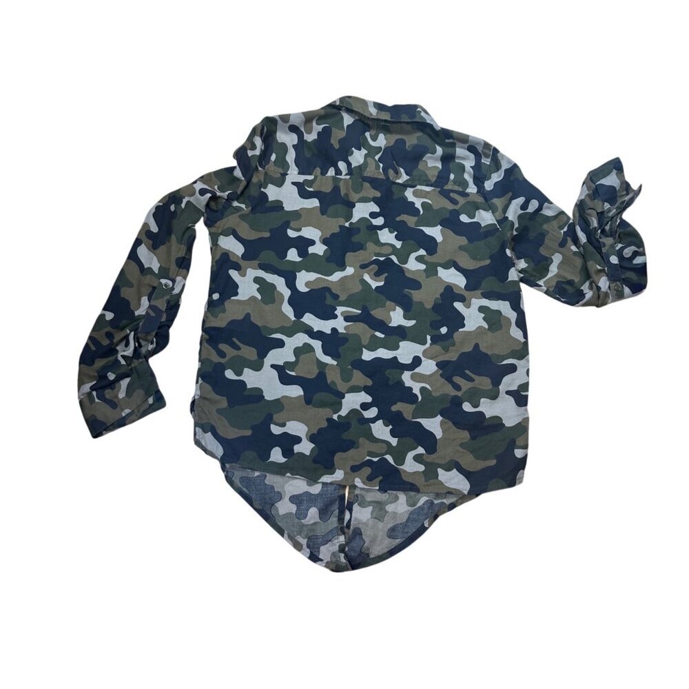 Guess Camo Button Down Shirt Long Sleeve Size M - Picture 2 of 5
